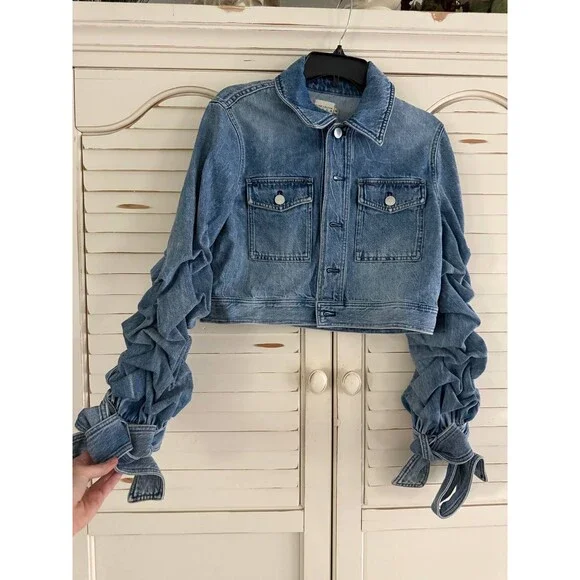 Alice + Olivia Tiff Denim Jacket – Ami Blue, Size M - Picture 6 of 6